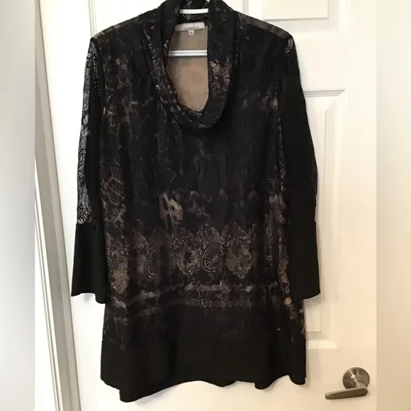 Plus Size Variations Dressy Top - Picture 1 of 4